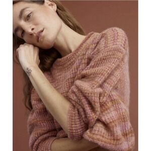 Everlane Alpaca Cocoon Crew Sweater Sz M Cozy Soft Girl Coquette Luxe Boho Eco